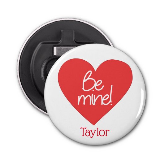 ビー赤と白ミンハート 栓抜き (正面)