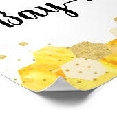 ビー金ゴールドフローラ男女兼用ベビーシャワーへようこそ ポスター (角)