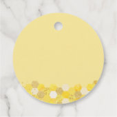 ビー金ゴールドフローラ男女兼用ベビーシャワー フェイバータグ (裏面)