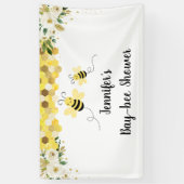 ビー金ゴールドフローラ男女兼用ベビーシャワー 横断幕 (縦)