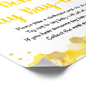 ビー金ゴールドフローラ言わないベビーゲーム ポスター (角)