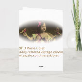 ビー鉱山ヴィンテージバレンタインキューピッドカードライトグリーン シーズンカード (裏面)