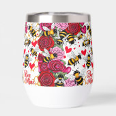 ビー鉱山甘いハニカム茎のないワインタンブラー (背面)