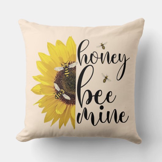 ビー鉱山 |はちみつ蜂の巣枕、はちみつ蜂の巣箱 クッション (正面)