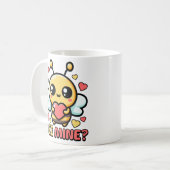 ビー鉱山！可愛ブンブンいう音いBe Pun Cartoon コーヒーマグカップ (正面左)