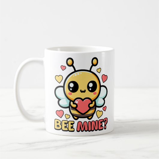 ビー鉱山！可愛ブンブンいう音いBe Pun Cartoon コーヒーマグカップ (左)