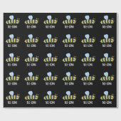 ビー長おもしろい昆虫ビープンダーク ラッピングペーパー (フラット)