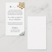 ビー長距離ベビーシャワーインサート エンクロージャーカード (正面/裏面)