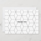 ビー飛んでいるかわいいドードル サンキューカード (裏面)