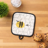 ビー飛んでいるかわいいドードル 鍋敷き (トップダウン)