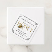 ビー飛んでいるメタル金ゴールドハニーラベルファンシー縁ど フェイバータグ (インサイチュ)