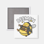 ビー食べラーメン=米免 マグネット (正面/裏面)