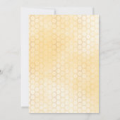 ビー黄色のトロピカルフラワーの花嫁シャワー 招待状 (裏面)