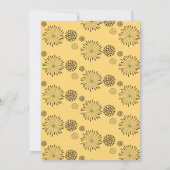 ビー1歳の誕生日招待状かわいいモダン 招待状 (裏面)