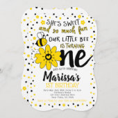 ビー1歳の誕生日 招待状 (正面/裏面)