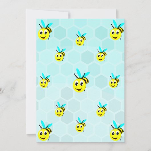 ビー2忙し誕生日違う招待状カード 招待状 (裏面)