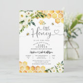 ビー・ア・リトル・ハニー　男女兼用ベビーシャワー 招待状 (スタンド正面)