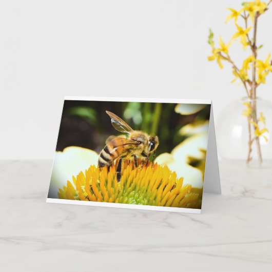 ビー、カード カード (黄色い花)