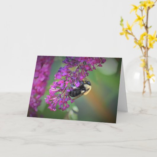 ビー、カード カード (黄色い花)