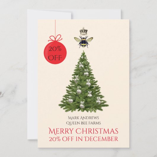 ビー&クラウンファームまたはアピールビジネスホリデーカード シーズンカード (正面)