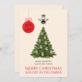 ビー&クラウンファームまたはアピールビジネスホリデーカード シーズンカード (正面/裏面)