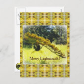 ビー&ゴールデンロッドルグナサッドラムマスハーベスト シーズンポストカード (正面/裏面)