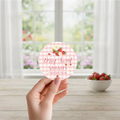 ビー スウィート ストロベリー フェイバー ギフト 1st バースデー ラウンドシール