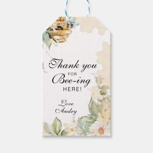 ビー・デイ、ファースト・誕生日・ビー・テーマ、ファースト・ビー・デイ   ギフトタグ (正面)