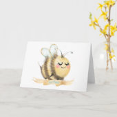 ビー ハッピー グリーティング カード (黄色い花)