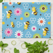 ビー&フラワー キッチンタオル (折り畳み)