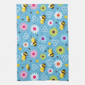 ビー&フラワー キッチンタオル (縦)