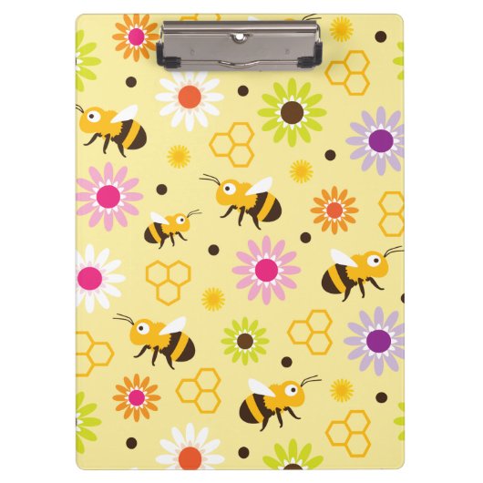 ビー&フラワー クリップボード (正面)