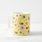 ビー&フラワー コーヒーマグカップ (正面左)