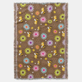 ビー&フラワー スローブランケット (正面縦)
