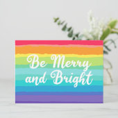 ビー&ブメリーライトゲイプライドレインボークリスマス シーズンカード (スタンド正面)