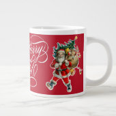 ビー&ブメリーライトヴィンテージサンタクリスマスホリデー ジャンボコーヒーマグカップ (右)