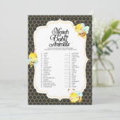 ビー·ベイビー·シャワーが動物の赤ちゃんの試合に合戦 招待状 (スタンド正面)