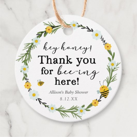 ビー ベイビー シャワー フェイバータグ (正面)