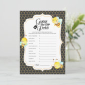 ビー·ベイビー·シャワー·プライス·ゲーム 招待状 (スタンド正面)