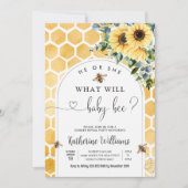 ビー・ベイビー・ハニー・ビー　ジェンダー・リビール 招待状 (正面)