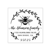 ビー&リース |スクリプ素朴トファミリ名アドレス ラバースタンプ (インプリント)