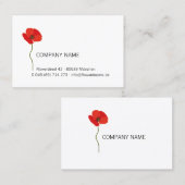 ♥ビー*レッドポピー*パッパーバーロイアス。01.フローラ 名刺 (正面/裏面)