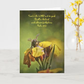 ビー&ワイルドフラワーズ聖なる書物、 経典カード詩篇37:3 カード (黄色い花)