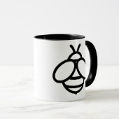 ビー(昆虫)マルハナバチハニービーグラフデザイン画像 マグカップ (正面右)