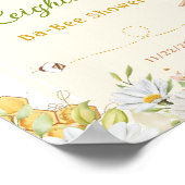 ビー（昆虫）マルハナバチリトルハニーイエローかわいい赤ちゃんシャワー ポスター (角)