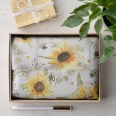 ビーwひまわりフローラ水彩ウッドデクページ 薄葉紙 (ギフト)