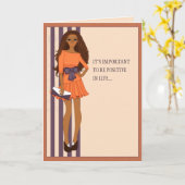 ビ前向きー |かわいい友だち誕生日カード カード (黄色い花)