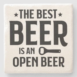 ビ最高のールはオープンビール-ストーンコースター ストーンコースター