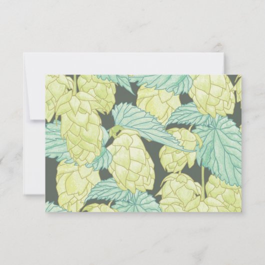 ビ素朴モダンールホップ結婚の出欠届けカード 出欠カード (裏面)