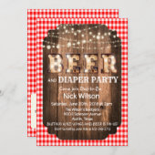 ビ素朴ールおむつパーティの招待状 招待状 (正面/裏面)